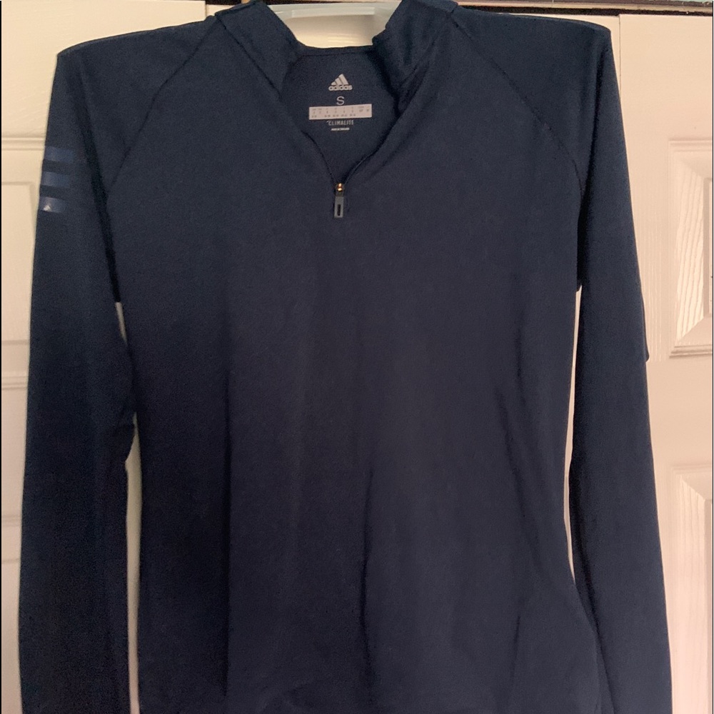 Navy Blue Adidas Pullover Athletic Shirt